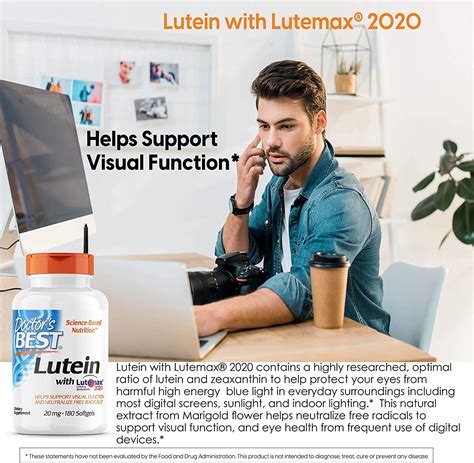 Doctor S Best Lutein With Lutemax 20 Mg 180 Softgels Eye Health