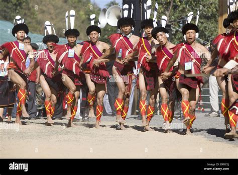 Ao tribe dancing at tribal Hornbill Festival, Kohima, Nagaland, India Stock Photo - Alamy