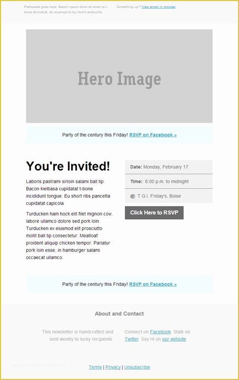 59 HTML Email Invitation Templates Free | Heritagechristiancollege