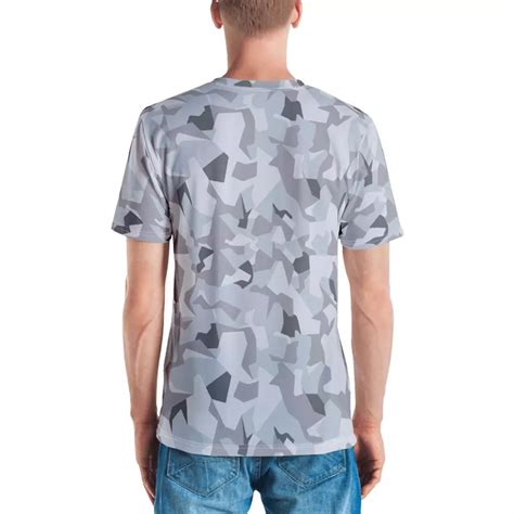 Swedish M Winter Snow Camouflage Men S T Shirt Mega Camo