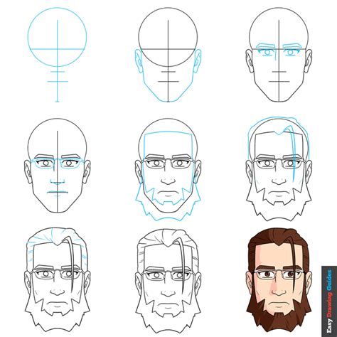 How To Draw An Anime Beard And Facial Hair Easy Step By Step Tutorial