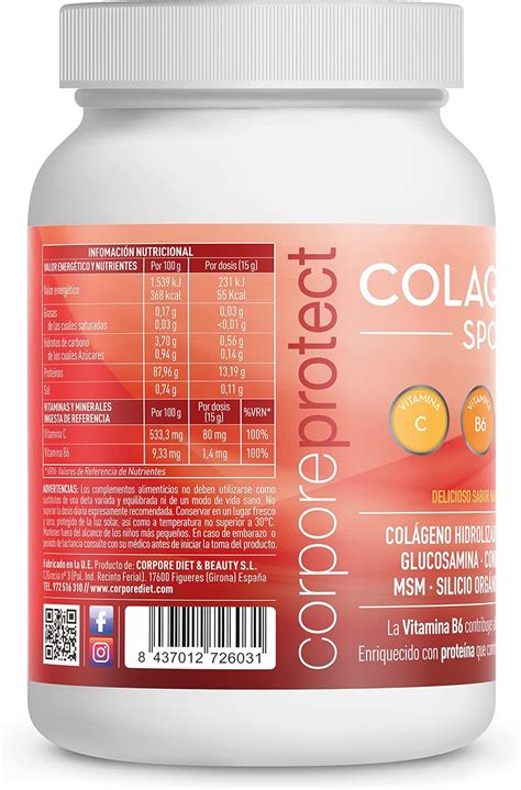 Corpore Protect Sport 10 Collagen Pro 300 Gr Amazon Es Salud Y