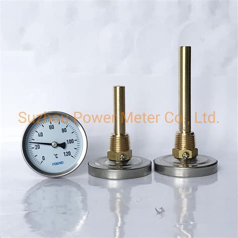 Thermometer Dial 63mm Case Stainless Steel 0 120c Back Brass Connection 100mm 12npt