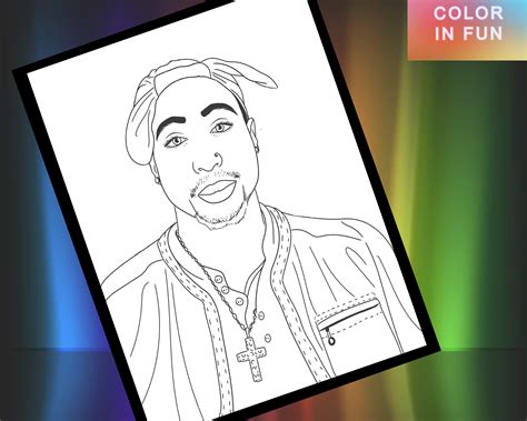 Tupac Shakur Rapper Coloring Page Printable Colouring Page Adult Color Porn Sex Picture