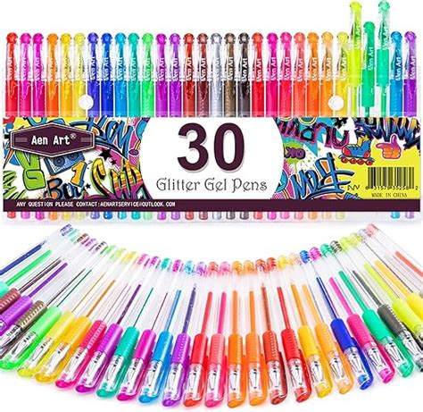 Amazon Aen Art Glitter Gel Pens Colored Gel Markers Pen Set With