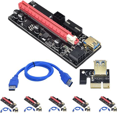 Amazon Weyes Newest 6Pcs Ver009 USB 3 0 Pci E Riser 009S Express