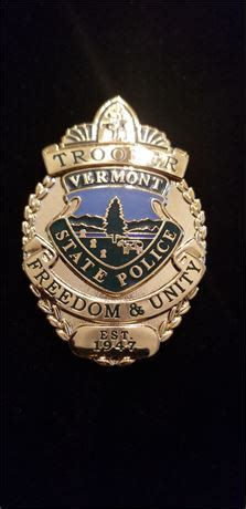 Collectors-Badges Auctions - Vermont State Police Trooper shield