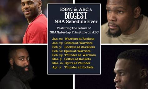 NBA Schedule for ESPN and ABC Announced - LaughingPlace.com