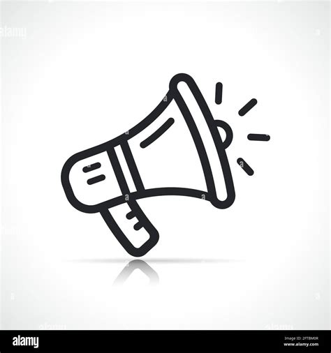 Megaphone Or Loudspeaker Icon Isolated Line Symbol Stock Vector Image And Art Alamy