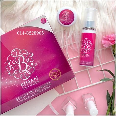 Bihan Foundation Glowing Spray Set 2in1 By BGM Makeup Viral