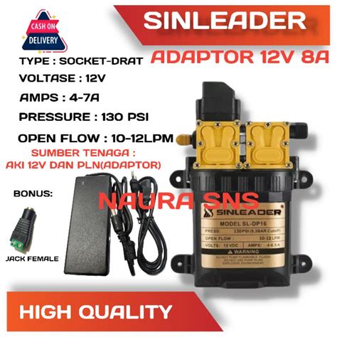 Jual POMPA DC 12V SINLEADER DOBEL POMPA 12LPM SL DP16 DINAMO POMPA DC