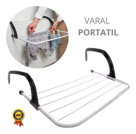 Varal Portatil Portas Janela Apartamento Seca Roupa Intima