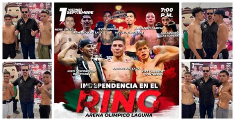 Arena Olímpico Laguna Se tendrán 9 intensas peleas este viernes en la