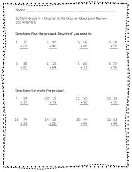 Go Math Chapter 3 Mid Chapter Review Worksheet Common Core2024