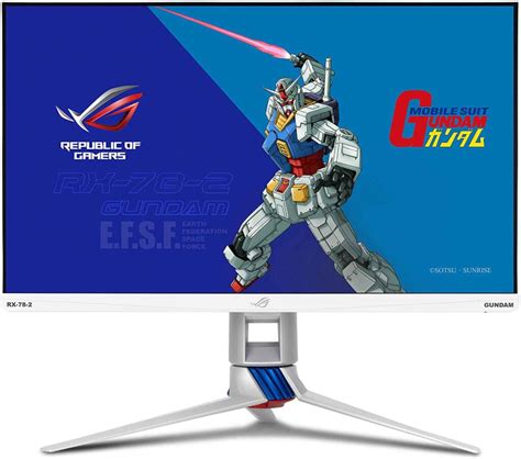 Asus Rog Strix Xg Q G Gundam Edition Monitor In White Color