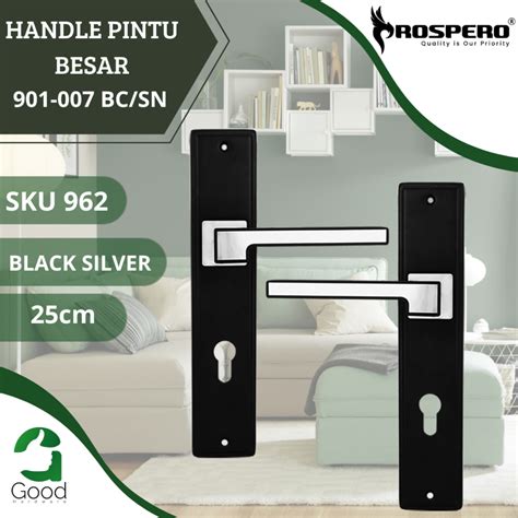 Jual Gagang Kunci Pintu Rumah Kamar Kos Handle Pintu Besar Hitam