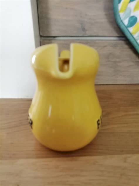 Ancienne carafe Berger Jaune Céramique Logo Vendu