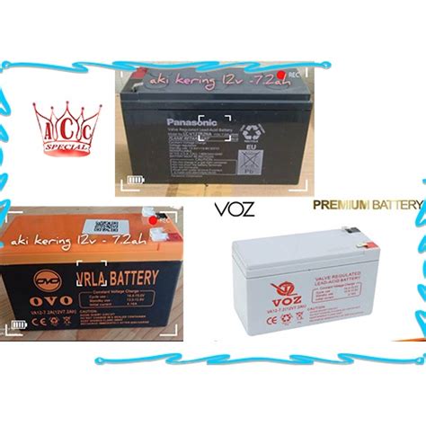 Jual Baterai UPS Panasonic OVO VOZ Aki Kering 12V 7 2AH Shopee Indonesia