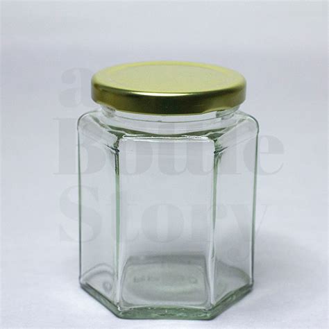 Ml Hexagon Glass Jar A Bottle Story