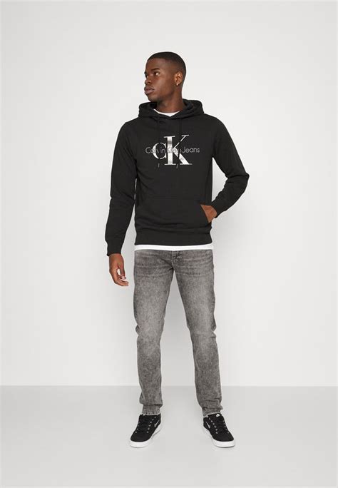 Calvin Klein Jeans Core Monogram Hoodie Sweatshirts Black Sort