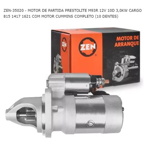 Motor Partida Prestolite M93r 12v 10d 3 0kw Cargo 815 1417