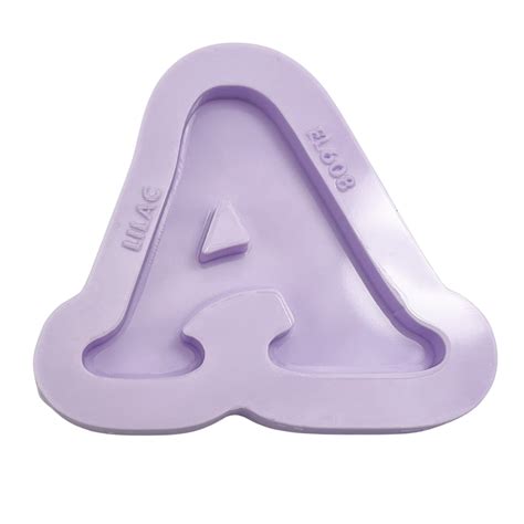 Molde De Silicone Para Resina Letra A Chunky 1 Cavidade 44 Cm Estúdio Lilac Moldes De