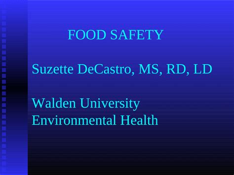 Pdf Food Safety Presentation