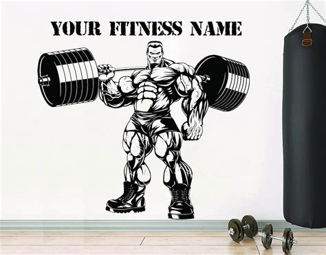 Gym Wall Decal Custom Fitness Decor Workout Art Vinyl Gorilla Gym Quote