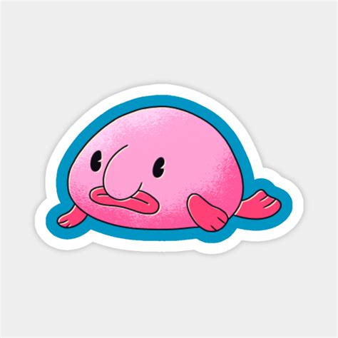 Cute Kawaii Blobfish Funny Fish In Pink Blobfish Magnet Teepublic