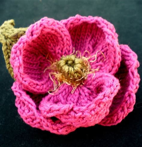 Instant Download Pdf Knit Flower Pattern Peony Knitted Etsy