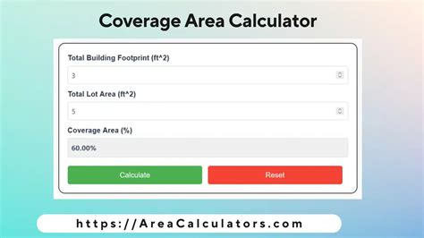 Coverage Area Calculator Online Calculators