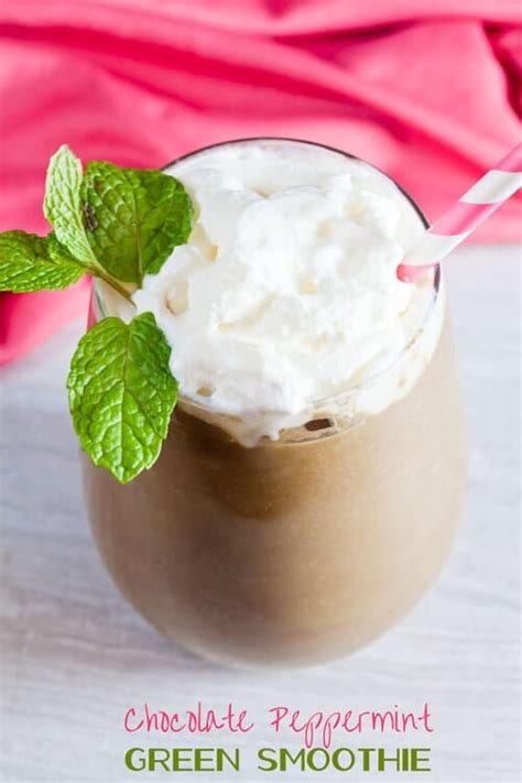 Chocolate Peppermint Green Smoothie | Healthy Delicious