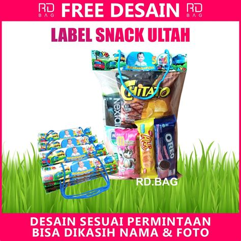 Jual Label Snack Ultah Label Snack Karakter Label Plastik