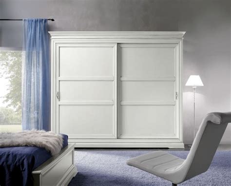 Armadio Shabby Chic Bianco In Legno Massiccio Smontabile Ante