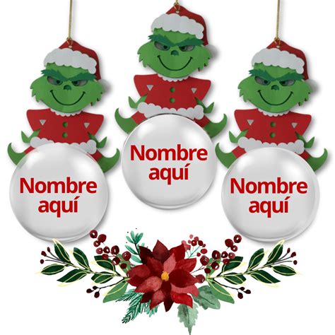 Esfera Dulcero Grinch Personalizado Sondecoracion