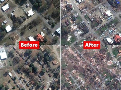 Before And After Images Show Tornado Devastation Ripped Across South As