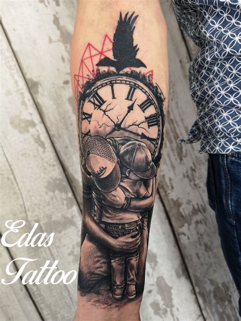 Father And Son Tattoo Clock Tattoo By Artist You Edas Tattoo Tattoo