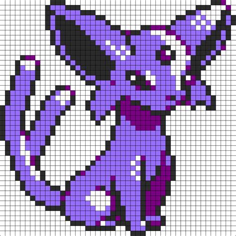 Espeon Pokemon Sprite Perler Bead Pattern Bead Sprites Characters