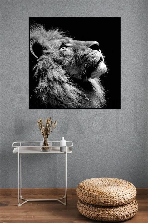 pixartsanat Yalnız Aslan 40 40 Cm Pixart Sanat Elmas Mozaik Tablo