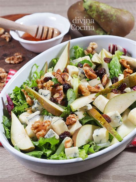 Ensalada Con Pera Y Queso Azul Receta De DIVINA COCINA