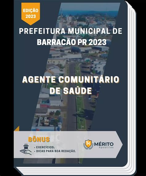 Apostila Agente Comunitário de Saúde Prefeitura de Barracão PR 2023