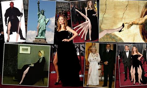 Angelina Jolie Oscars 2012 Right Leg Pose Goes Viral Daily Mail Online