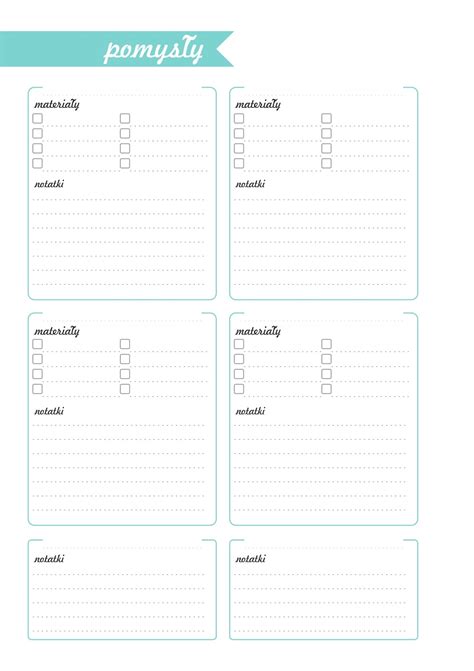 DIY Planer Organizer Do Wydrukowania Piafka