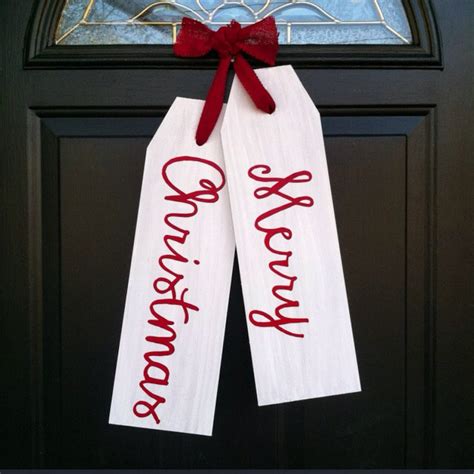 Front Door Decoration Merry Christmas Door Decor Christmas Etsy