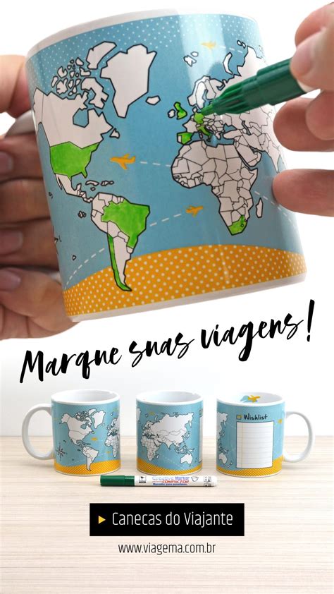 Caneca Mapa Múndi para Colorir Caneta Especial para Porcelana