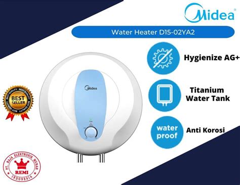 Jual Water Heater Midea D15 02YA2 Pemanas Air Listrik Kapasitas 15