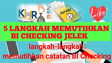 5 Langkah Memutihkan BI Checking Jelek Biar KUR Cair YouTube