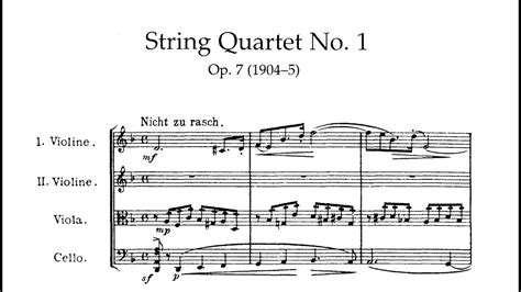 Arnold Schoenberg String Quartet No Op Score Follower Youtube