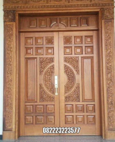 Jual Kusen Pintu Kupu Tarung Ukiran Kayu Jati Motif Minimalis