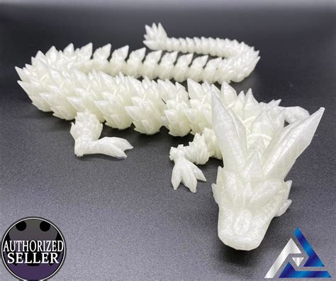 D Printed Crystal Dragon Articulating Dragon Fidget Toy Etsy